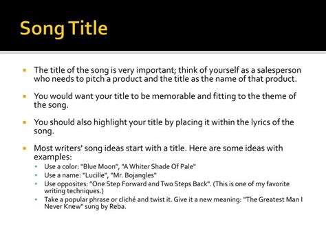 how to put song titles in an essay